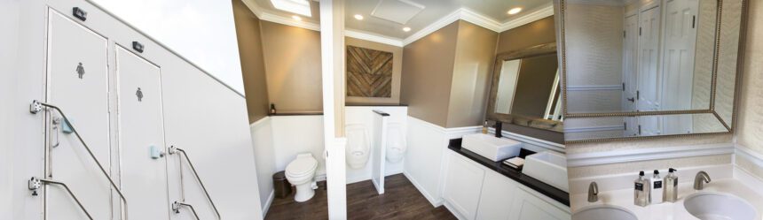 Luxury Portable Restrooms for Sale - Black Tie Products